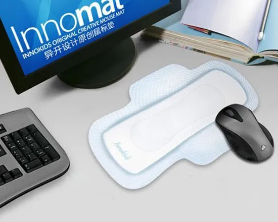 创意搞怪ipad2卫生巾鼠标垫太雷人