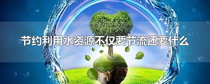 节约利用水资源不仅要节流还要什么