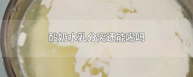 酸奶水乳分离还能喝吗