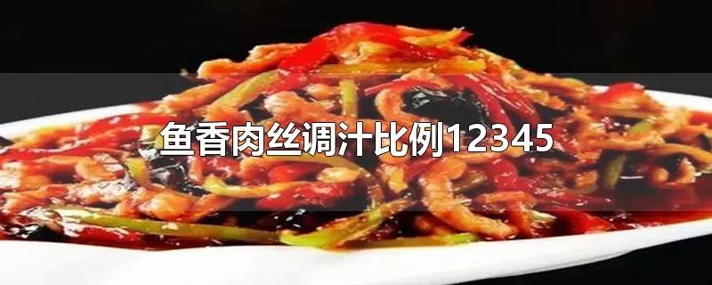 鱼香肉丝调汁比例12345