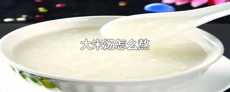 大米汤怎么熬