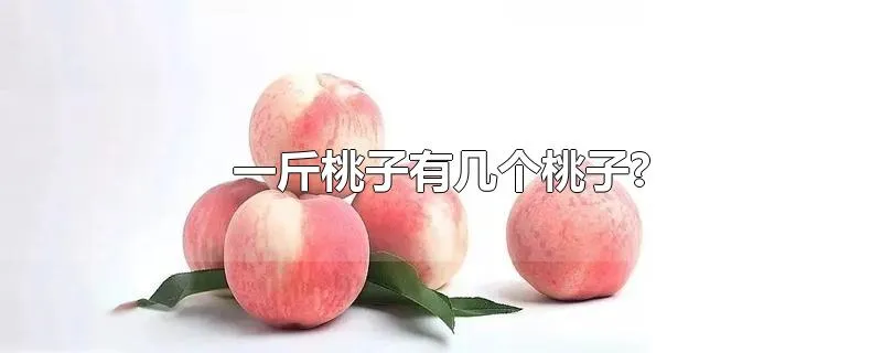 一斤桃子有几个桃子?