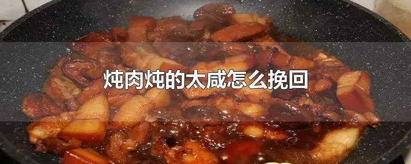 炖肉炖的太咸怎么挽回