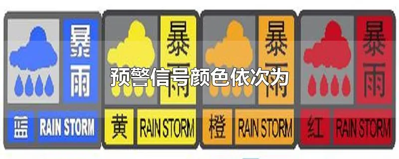 预警信号颜色依次为