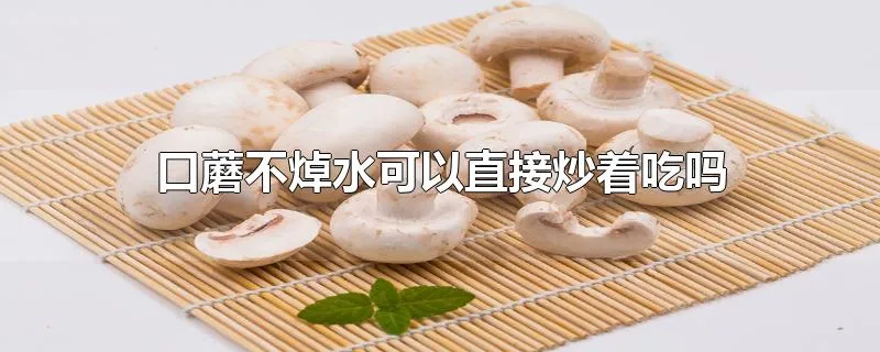 口蘑不焯水可以直接炒着吃吗