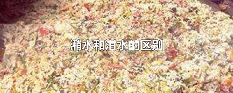 潲水和泔水的区别