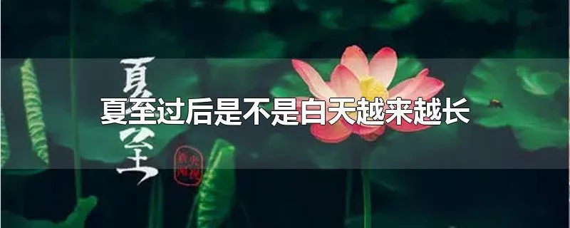 夏至过后是不是白天越来越长