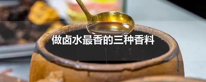 做卤水最香的三种香料