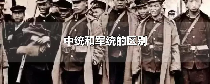 中统和军统的区别