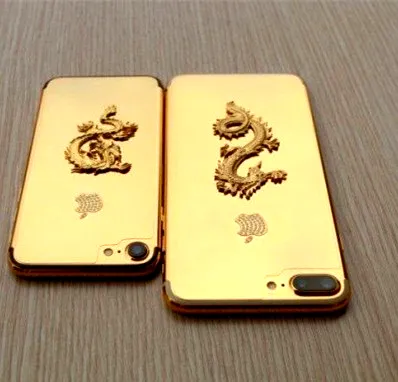 镀金版iPhone7问世：24K金+金龙+镶钻Logo