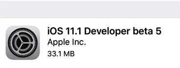 iOS11.1beta5正式版即将推送 升级前需安装描述文件