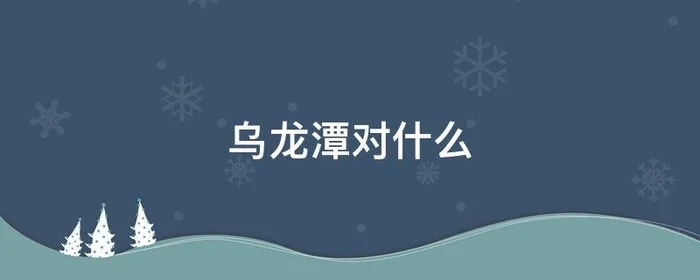 乌龙潭对什么