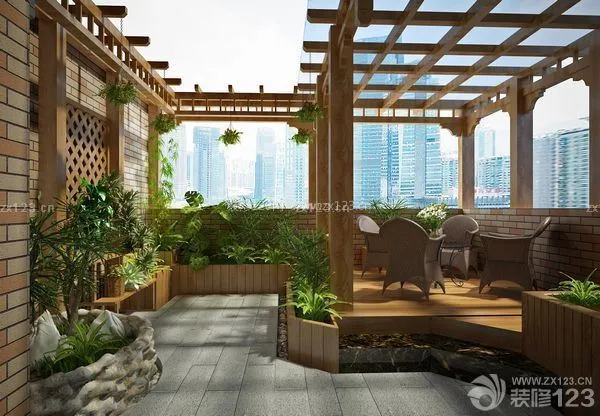 阳台花园设计方案一：慵懒闲适的室外休息室